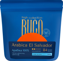 Кофе натуральный жареный молотый Arabica El Salvador Buco д/п 250г