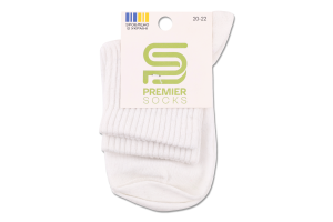 Шкарпетки Premier socks Економ сер рез білі р20-22