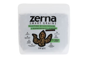 Хлопья из чернозерного ячменя цельнозерновые плющенные Zerna д/п 350г