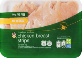Ahold Chicken Breast Strips All Natural 99% Fat Free Boneless Skinless