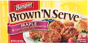 Banquet Brown 'N Serve Sausage Patties Maple - 8 CT