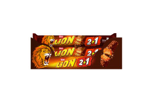 Вафлі з м'якою карамеллю, пластівцями, вкриті глазур'ю Lion м/у 3х30г