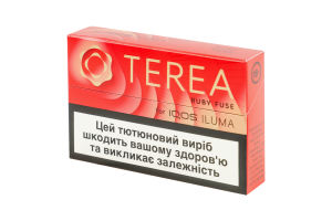 Изделие табакосодержащее для электрического нагревания с фильтром Terea Ruby fuse 20шт