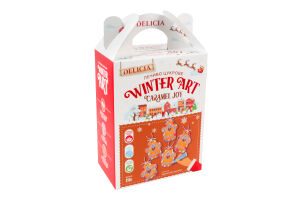 Печенье сахарное с ароматом тоффи Карамельное наслаждение Delicia к/у 210г