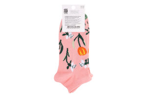 Шкарпетки жіночі Premier socks короткі з квітами р.23-25 Арт.7044