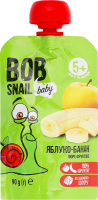 Пюре фруктове для дітей від 5міс гомогенізоване Яблуко-банан Baby Bob Snail д/п 90г