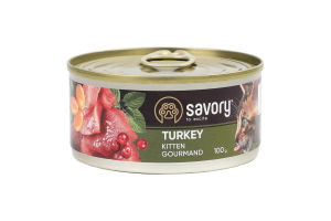 Корм консервированный для котят Turkеу Savory ж/б 100г