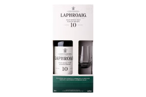 Віскі Laphroaig 10yo GB з келихом д/віскі
