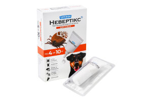 Краплі протикліщові д/собак від 4кг до 10кг Невертікс 2мл Суперіум