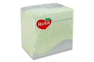 Серветки паперові одношарові 235х235мм Silver line Ruta 100шт