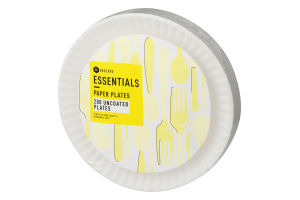 Essentials Paper Plates Uncoated - 200 CT