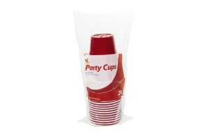Ahold Party Cups Plastic Red - 16 OZ