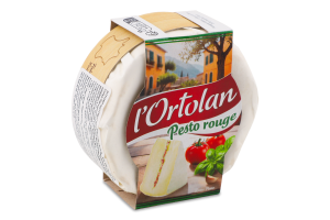 Сир м'який L'Ortolan з червоним песто 29% 135г Milleret
