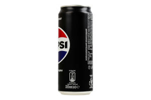 Напій безалкогольний сильногазований безкалорійний на ароматизаторах з підсолоджувачами Нуль цукру Pepsi з/б 330мл