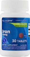 CareOne Iron 45mg Tablets - 30 CT