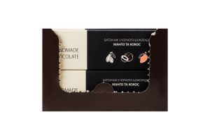 Батончик з чорного шоколаду з начинкою манго та кокос Lviv handmade chocolate к/у 48г