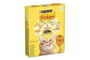 Корм сухий повнораціонний для дорослих котів з куркою та овочами Friskies к/у 300г