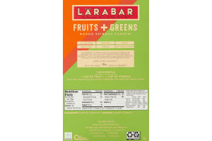 Larabar Fruits + Greens Bar Mango Spinach Cashew - 15 CT