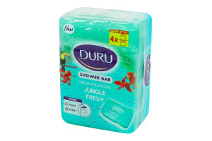 Мило косметичне для душу Свіжість джунглів Свіжі відчуття Duru 4х150г