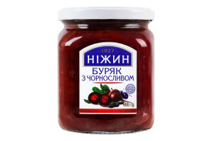 Салат пастеризований Буряк з чорносливом Ніжин с/б 460г