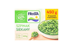 Шпинат глибокої заморозки подрібнений Frosta к/у 450г