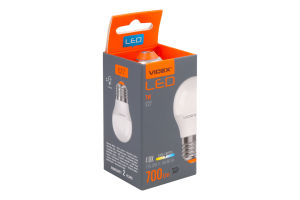 Лампа светодиодная 7W 700lm E27 4100К G45е Videx 1шт