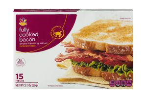 Ahold Fully Cooked Bacon Microwaveable - 15 CT