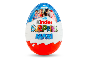 Яйцо из молочного шоколада с молочным внутренним слоем и игрушкой Maxi Kinder Surprise м/у 100г