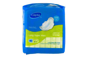 CareOne Long Super Maxi Pads with Flexi-Wings - 16 CT