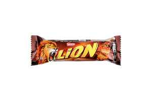 Вафлі з м'якою карамеллю, пластівцями вкриті глазур'ю Lion м/у 42г