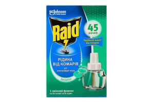 Рідина для електрофумігатора від комарів 45 ночей Евкаліпт Raid 32.9мл