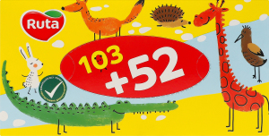 Серветки косметичні 2-х шарові Ruta 155шт