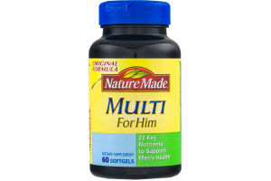 Nature Made Multi For Him Dietary Softgels Original Formula - 60 CT