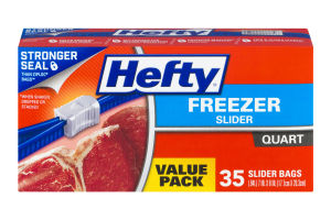 Hefty Freezer Slider Quart Slider Bags Value Pack - 35 CT