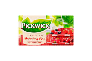 Чай чорний ароматизований зі шматочками фруктів ягодами Variation Box Pickwick к/у 20х1.5г