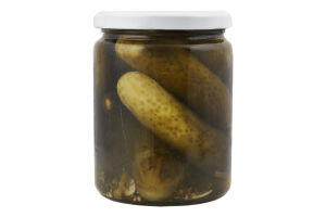 Огірки корнішони мариновані 500г твіст/б Хіт Продукт