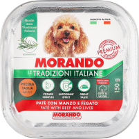 Корм д/собак Паштет беззерновий з яловичиною та печінкою 150г Morando Tradizioni