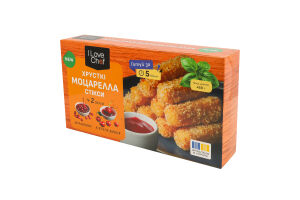 Стиксы хрустящие Моцарелла 0.35кг + ягодные соусы 2x0.05кг I Love Chef к/у 0.45кг