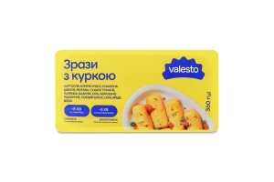Зрази заморожені смажені з куркою Valesto лоток 360г