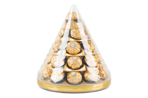 Конфеты вафельные хрустящие покрытые молочным шоколадом и измельченными лесными орехами Ferrero Rocher п/у 350г