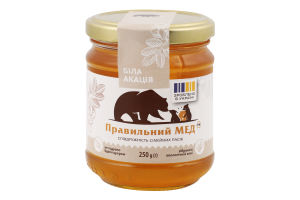 Мед Белая акация Правильний мед с/б 250г