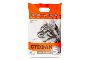 Наповнювач д/котячого туалету оранж бентонітовий середній 5кг Стефан