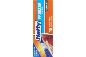 Hefty Freezer Slider Bags Quart - 15 CT