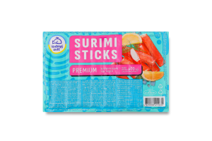 Продукт із сурімі заморожений з додаванням яєчного білка пастеризований Surimi sticks Premium Vodnyj svit в/у 400г
