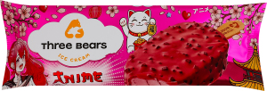 Морозиво з комбінованим складом сировини з наповнювачем зі смаком юдзу Anime Three bears м/у 65г
