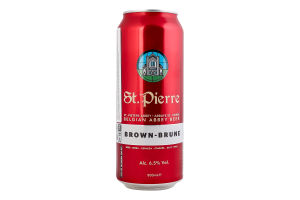 Пиво 0.5л 6.5% темне фільтроване пастеризоване Brune St. Pierre з/б