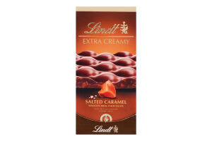 Шоколад молочний з карамеллю та морською сіллю Extra creamy Lindt к/у 80г