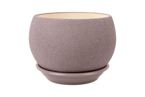 Горщик д/квітів Куля шовк 1,4л капучино 12,5см Оріана