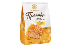 Пряники заварні глазуровані Зі смаком меду Dесняночка м/у 400г