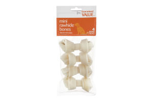 Guaranteed Value Mini Rawhide Bones - 4 CT
